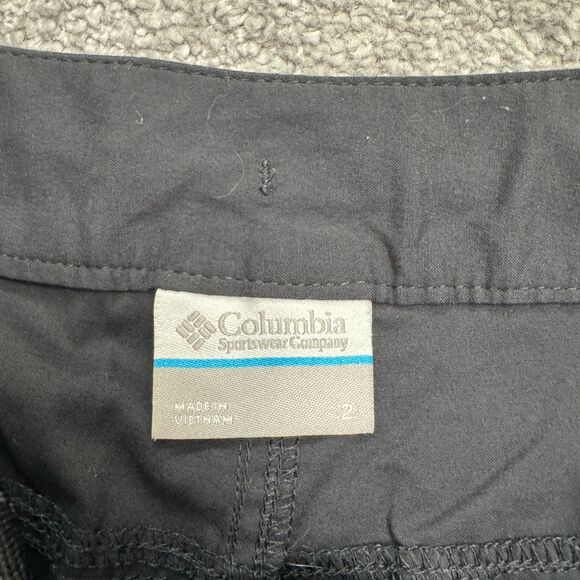 Columbia Anytime Capri Outdoor Pants Womens 2 Black Nylon Mid Rise Hiking Trek - Picture 10 of 16